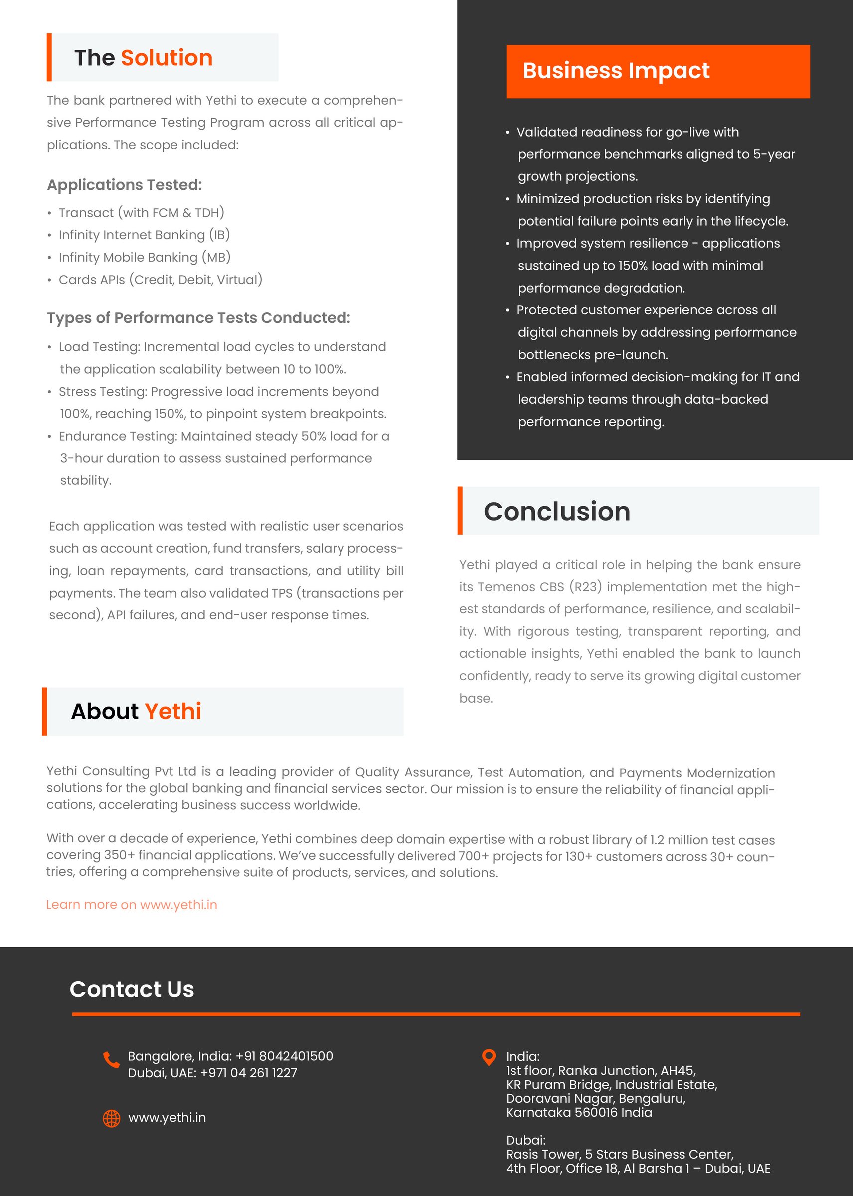 A Caribbean Bank Ensures Temenos CBS, Cards & Digital Channel (IB & MB) Readiness with Robust Performance Testing - page 2