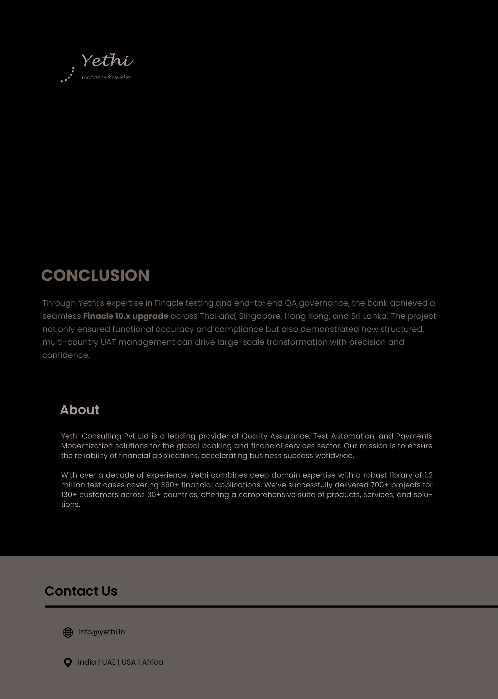 Ensuring Seamless Finacle Transformation Through Rigorous UAT Validation - page 3